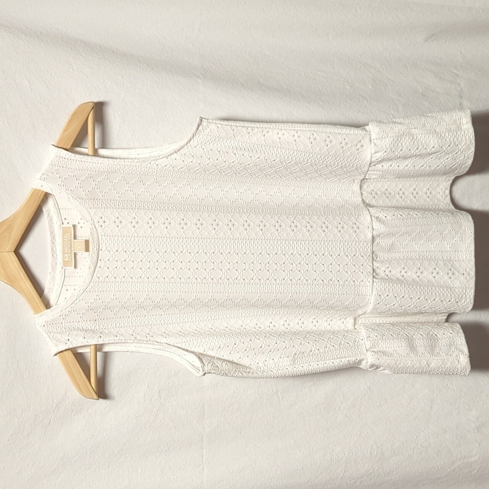 MICHAEL Michael Kors White Eyelet Tank Top